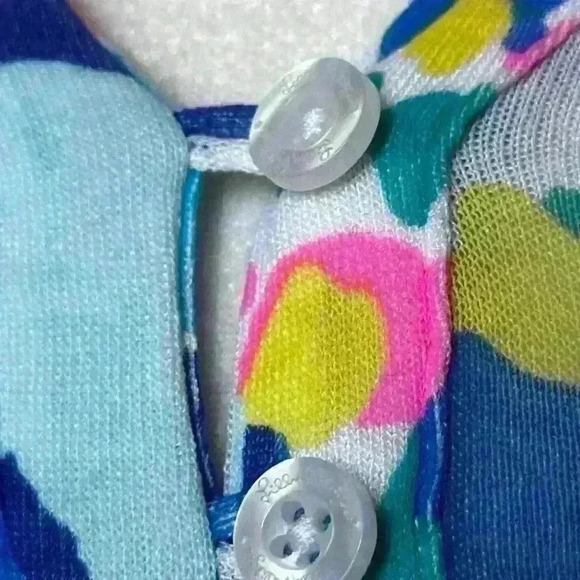 Lilly Pulitzer Lilias Tunic Multi Hit The Spot Long Sleeve Blouse SIZE XXS - Picture 2 of 10